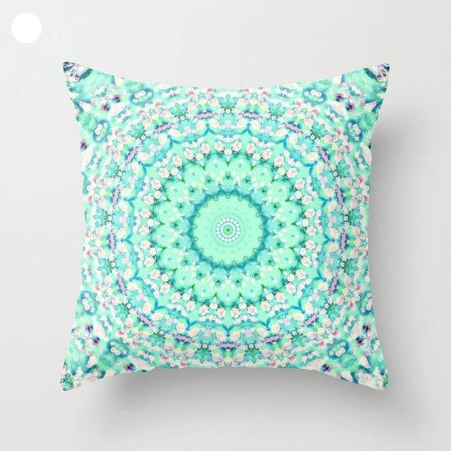 Mint Green Cushion Cover Pillowslip Home Supplies Decorative Fresh Mint Green Gray Watercolour Stripes Generic Solid Decorative Bedroom Pillow Cases Covers Pillow Case Simple Living Room