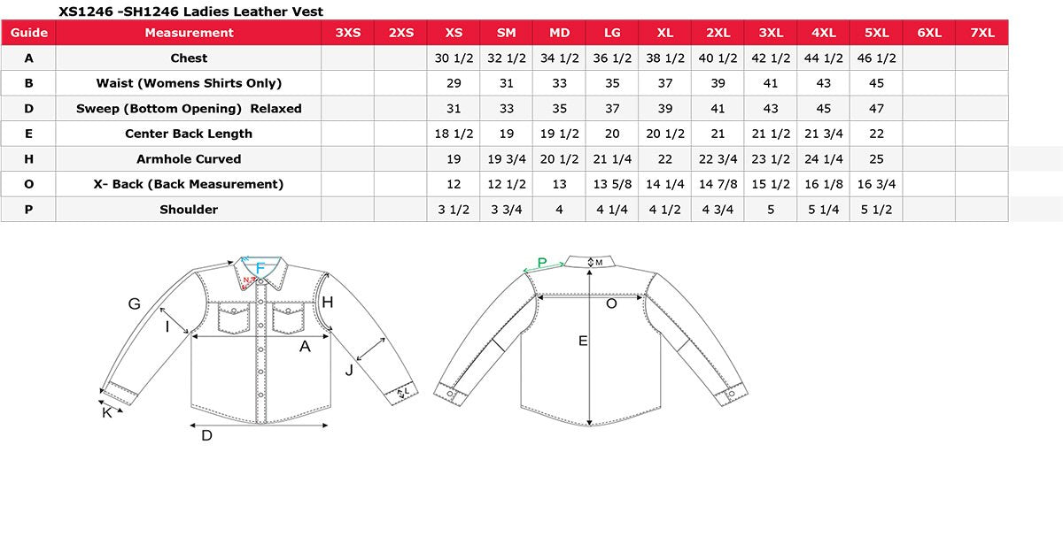 SH1246Z Women's Black Leather Classic Braided Motorcycle Rider Vest with Zipper Closure