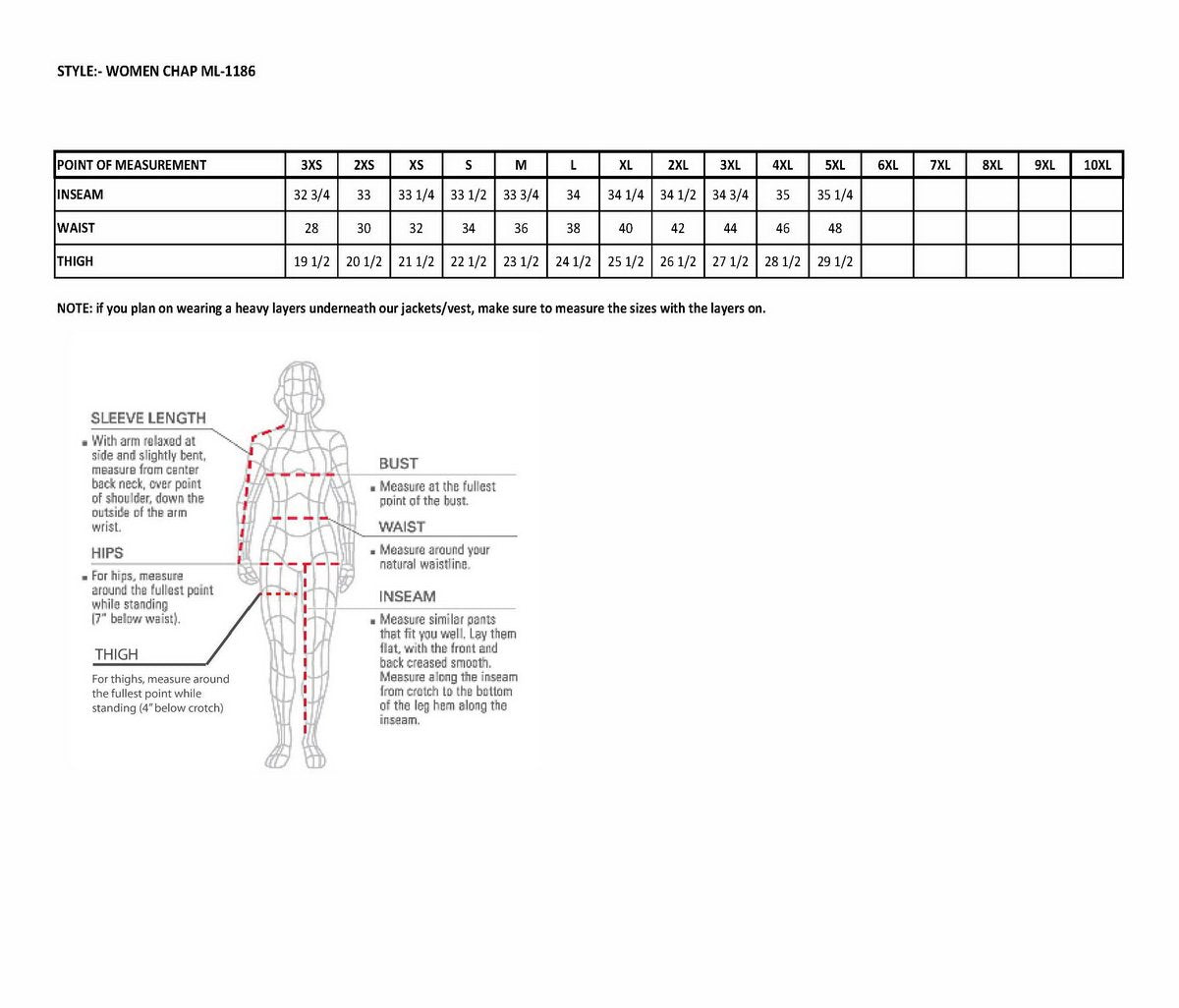 Chaps for Women Black Low-Rise Waist- Front Double Buckle Rivet Detailing Motorcycle Chap- ML1186