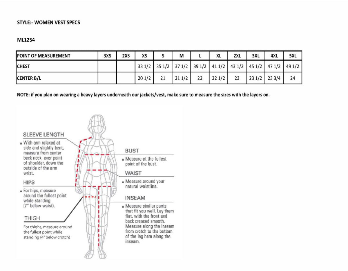 ML1254 Women's Black Premium Leather Side Lace Motorcycle Rider Vest w/  Logo Snaps Closure