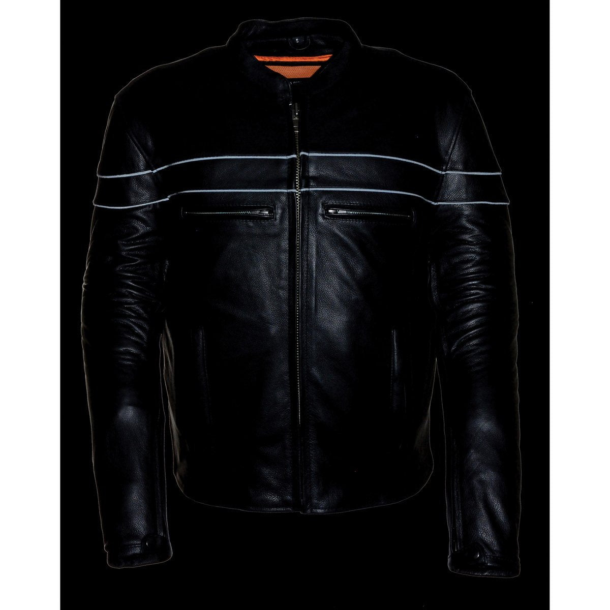 ML1408 Men's Black 'Savage' Sporty Crossover Leather Jacket