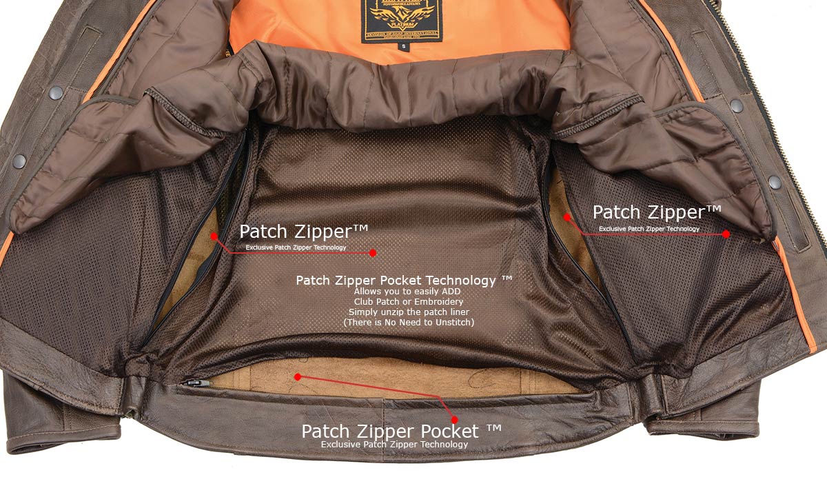 ML1408RT Men's Retro Brown 'Savage' Sporty Crossover Retro Leather Jacket