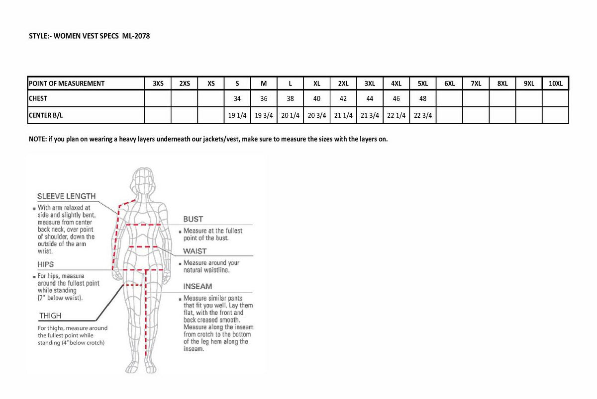 ML2078 Women's Black Premium Leather Motorcycle Rider Vest w/ Studding Detail