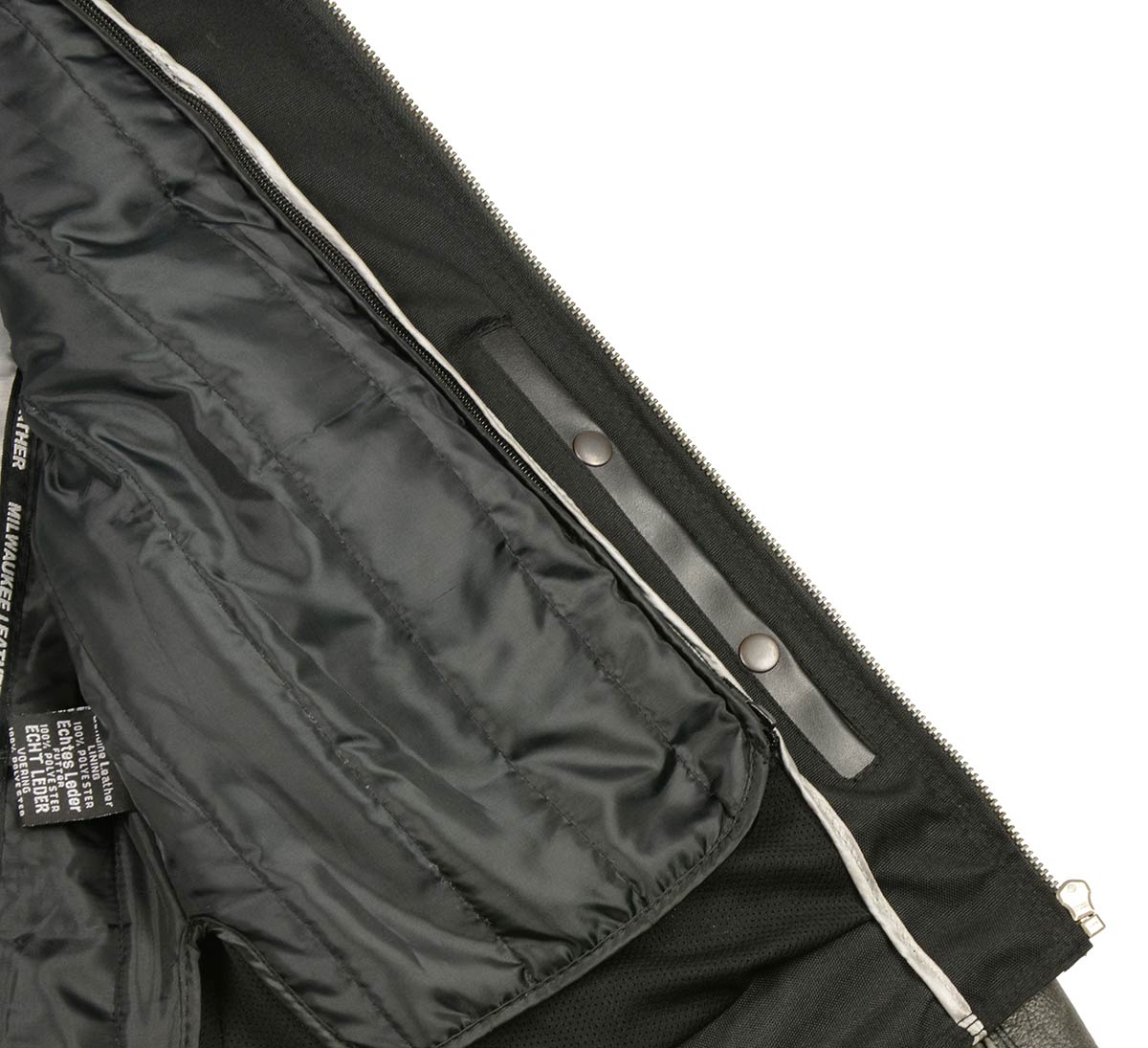 MLL2550 Women's Scooter Distressed Grey Leather Motorcycle Riding Vented Jacket