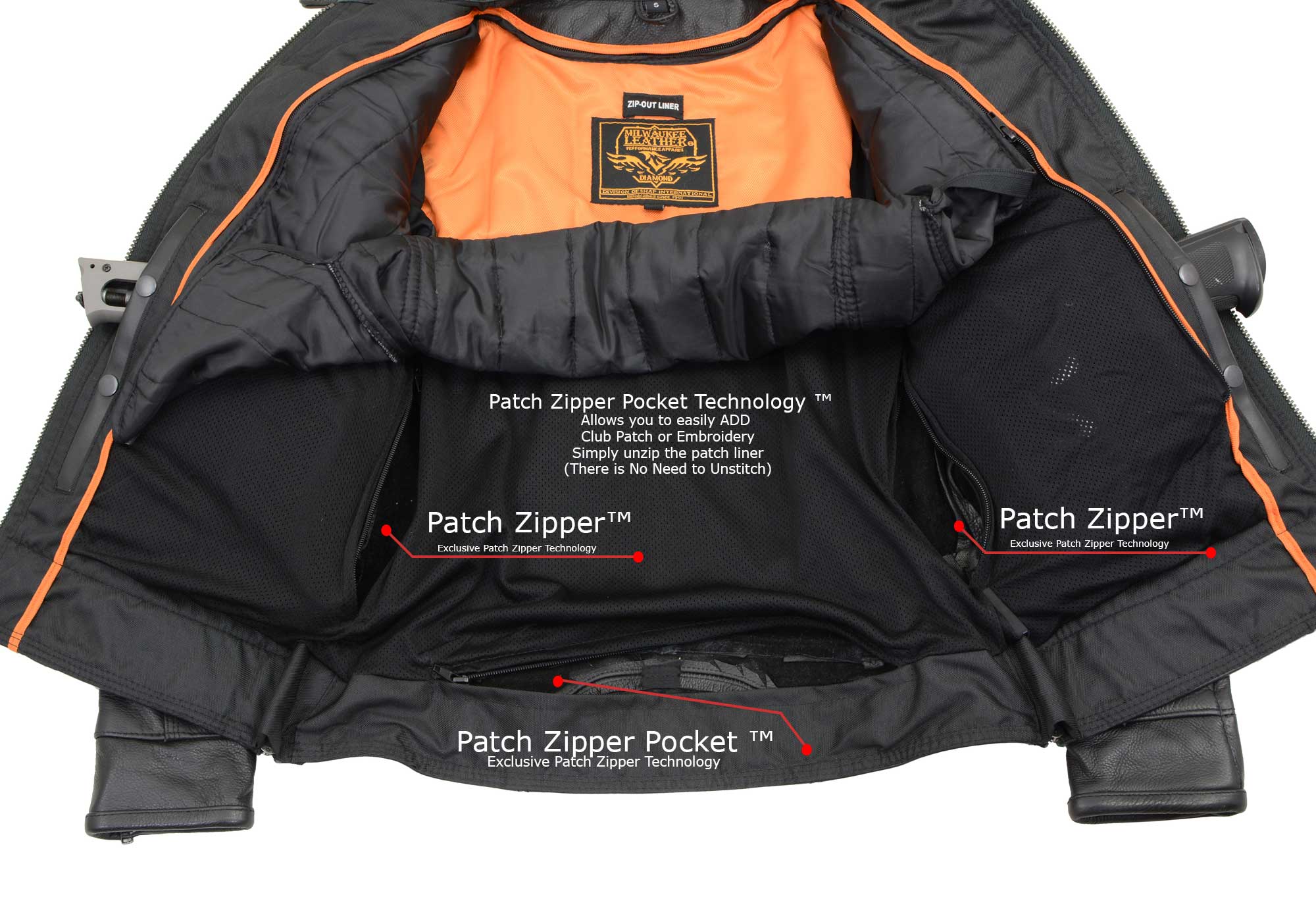 MLL2552 Women's Premium Black Leather Motorcycle Rider Jacket w/ Cool-Tec Leather Treatement