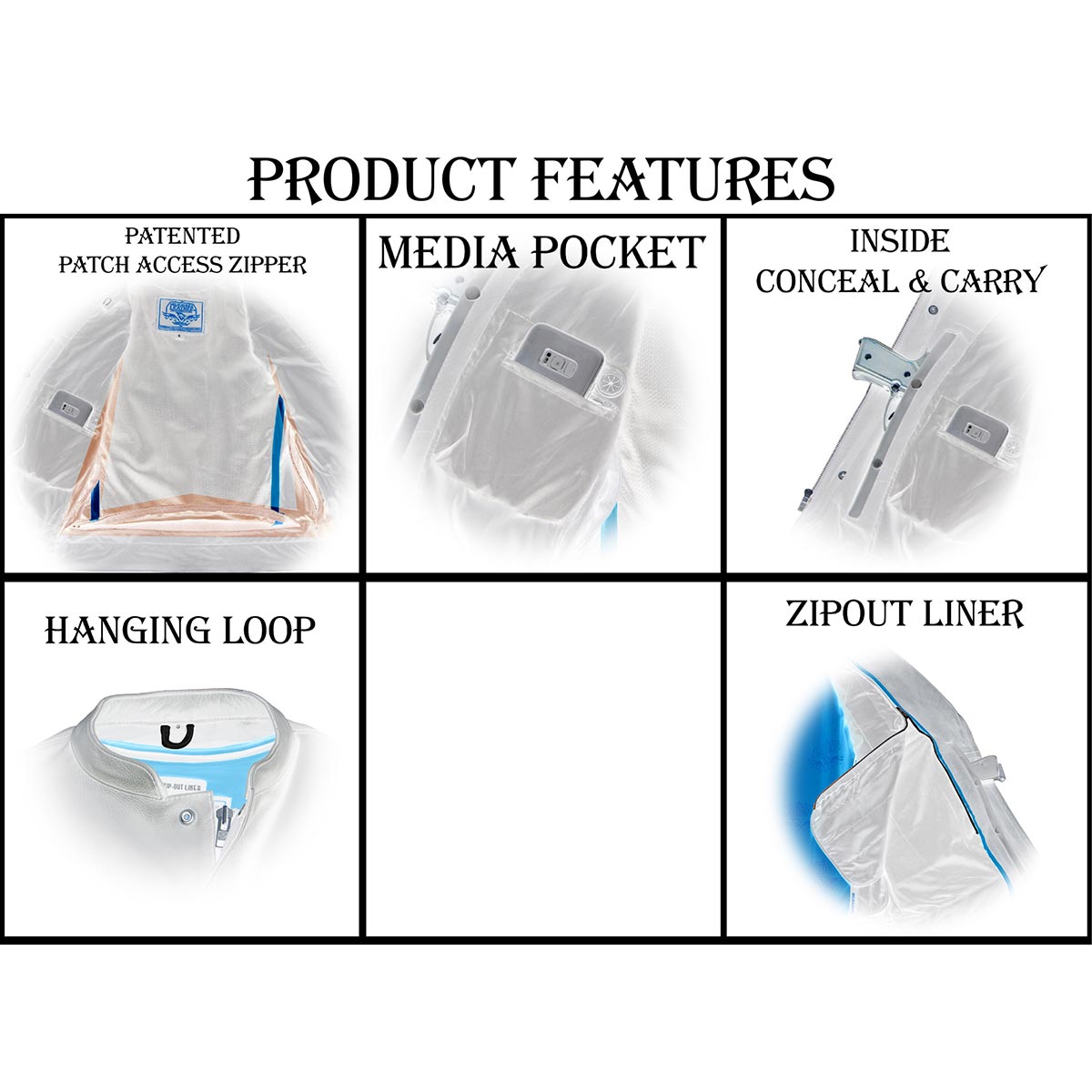 MLL2552 Women's Premium Black Leather Motorcycle Rider Jacket w/ Cool-Tec Leather Treatement