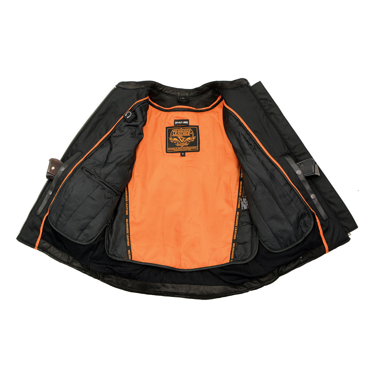 MLL2571 Ladies Black and Purple 'Crinkled Arm' Lightweight Racer Jacket