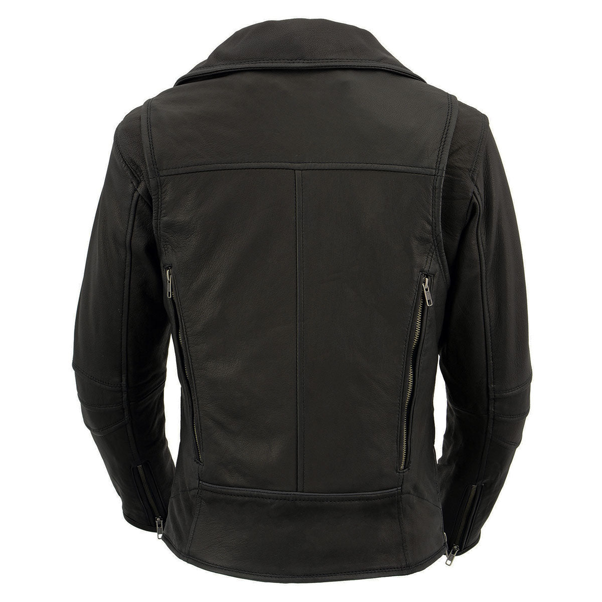 MLL2581 Women's Black 'Classic' Leather Lightweight Long Length Vented Jacket