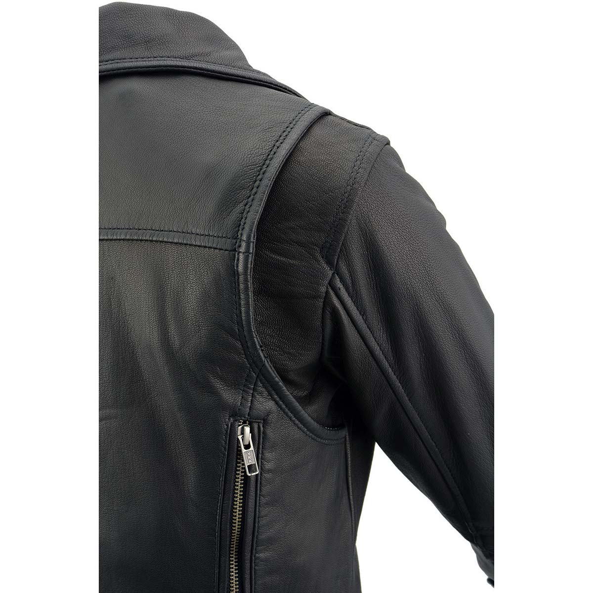 MLL2581 Women's Black 'Classic' Leather Lightweight Long Length Vented Jacket