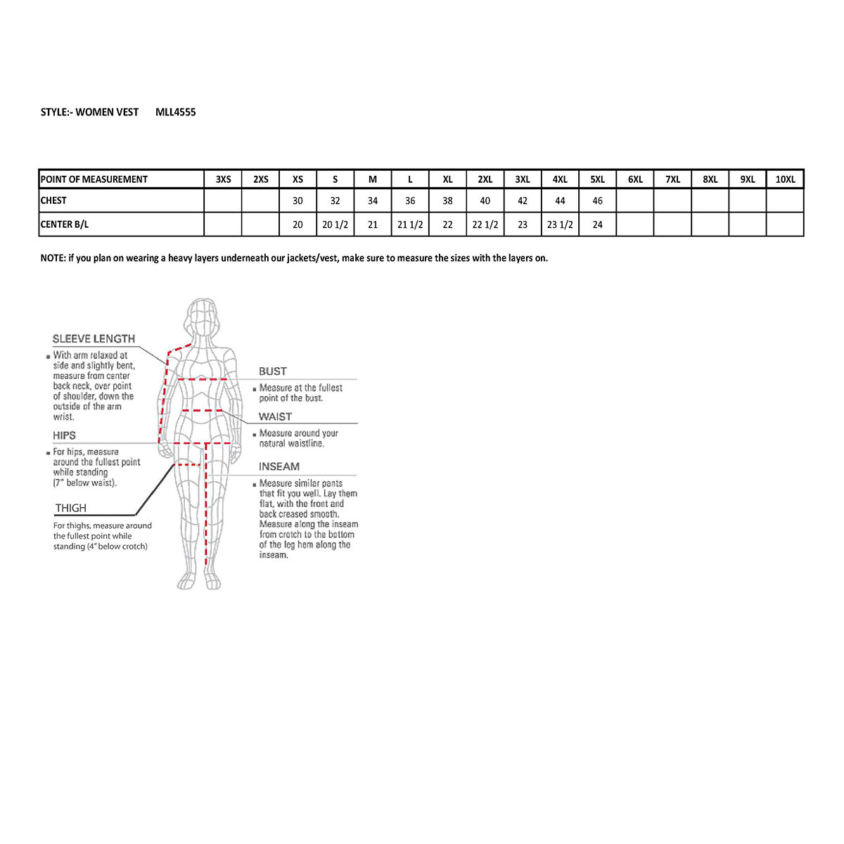 MLL4555 Women's Black Premium Leather Zipper Closure Motorcycle Rider Vest w/ Stretch Side Panel