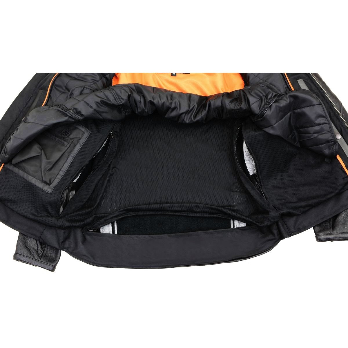 MLM1504 Men's Black ‘The Skelly Racer’ Premium Moto Leather Jacket