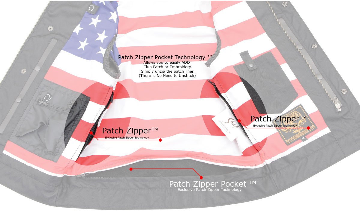 MLM3508 Men's Black Premium Leather Vest - Old Glory Laced Armholes Black Stitching Club Style Vest