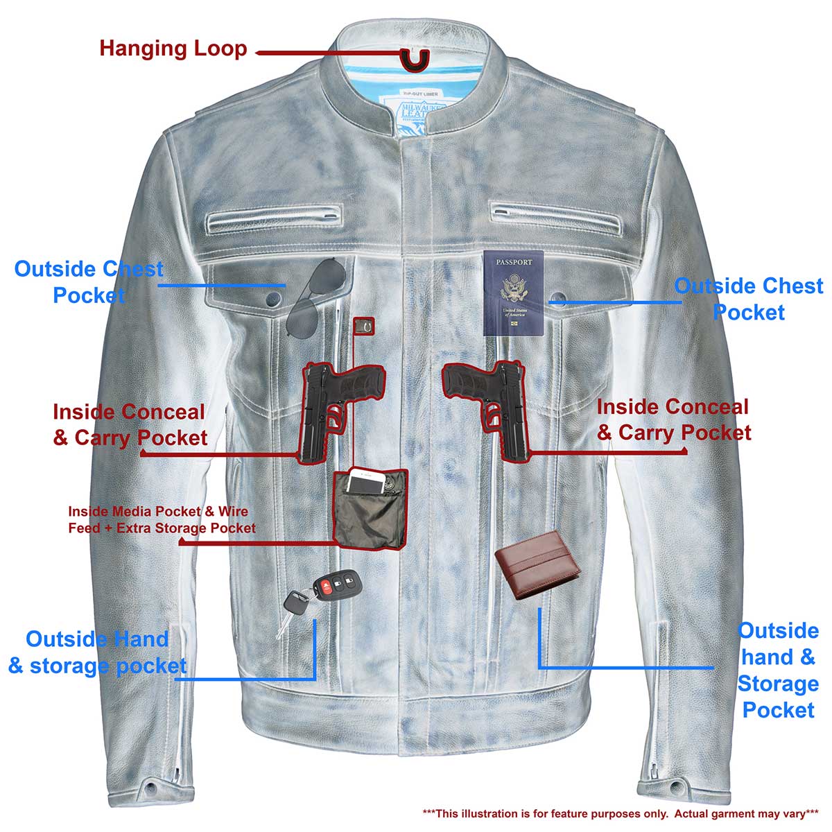 MLM1508 Men's Distressed Brown Premium Leather Motorcycle Rider Jacket