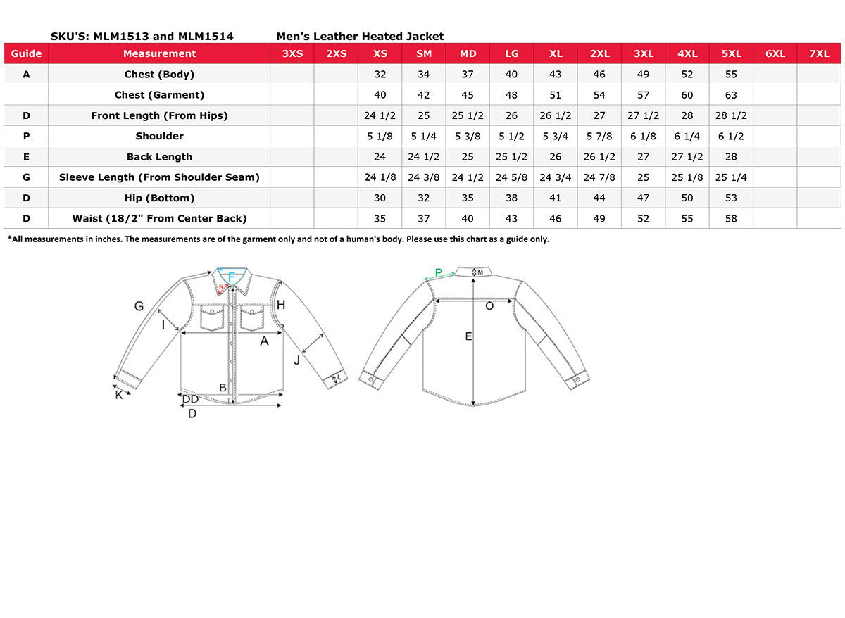 Heated Jacket for Men's Black Cowhide Leather Motorcycle Vented Jacket for All Seasons MLM1513SET