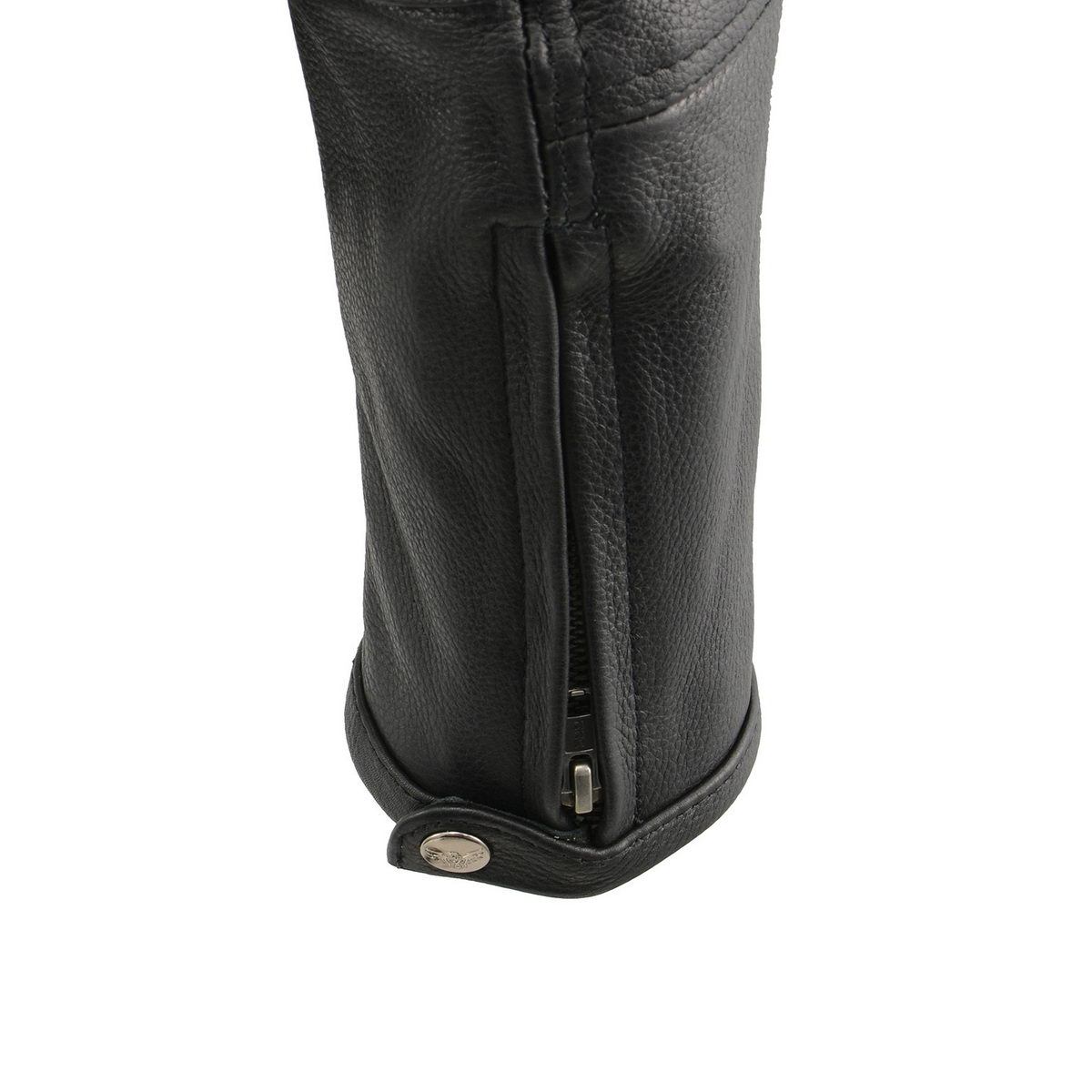 MLM1514SET All Season Black Premium Leather Motorcycle Riders Jacket w/ Heated and Cool-Tec Technology