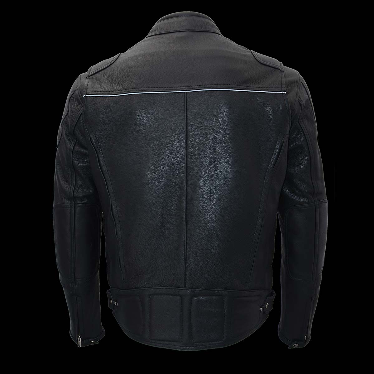 MLM1514SET All Season Black Premium Leather Motorcycle Riders Jacket w/ Heated and Cool-Tec Technology