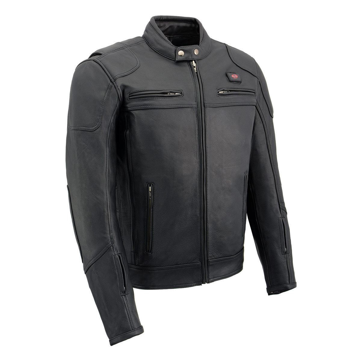 MLM1514SET All Season Black Premium Leather Motorcycle Riders Jacket w/ Heated and Cool-Tec Technology