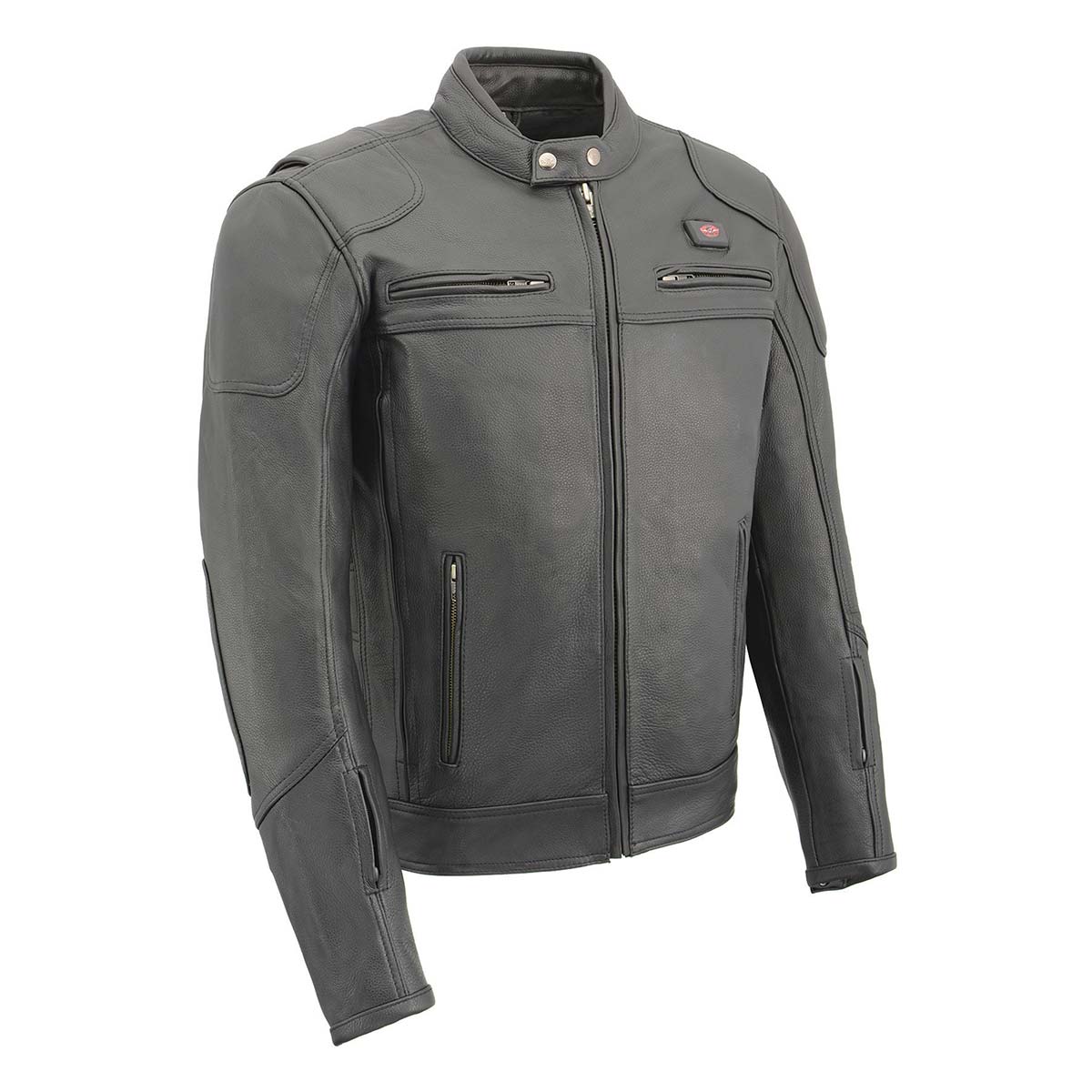 MLM1514SET All Season Black Premium Leather Motorcycle Riders Jacket w/ Heated and Cool-Tec Technology