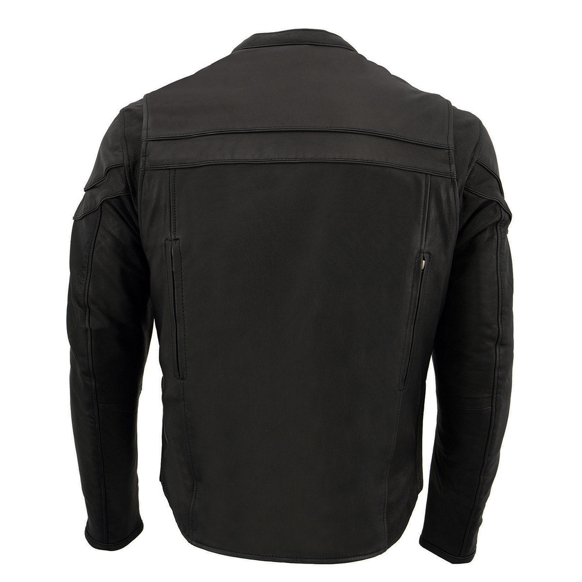 MLM1525 Men's ‘Crossover’ Black Leather Lightweight MC Jacket