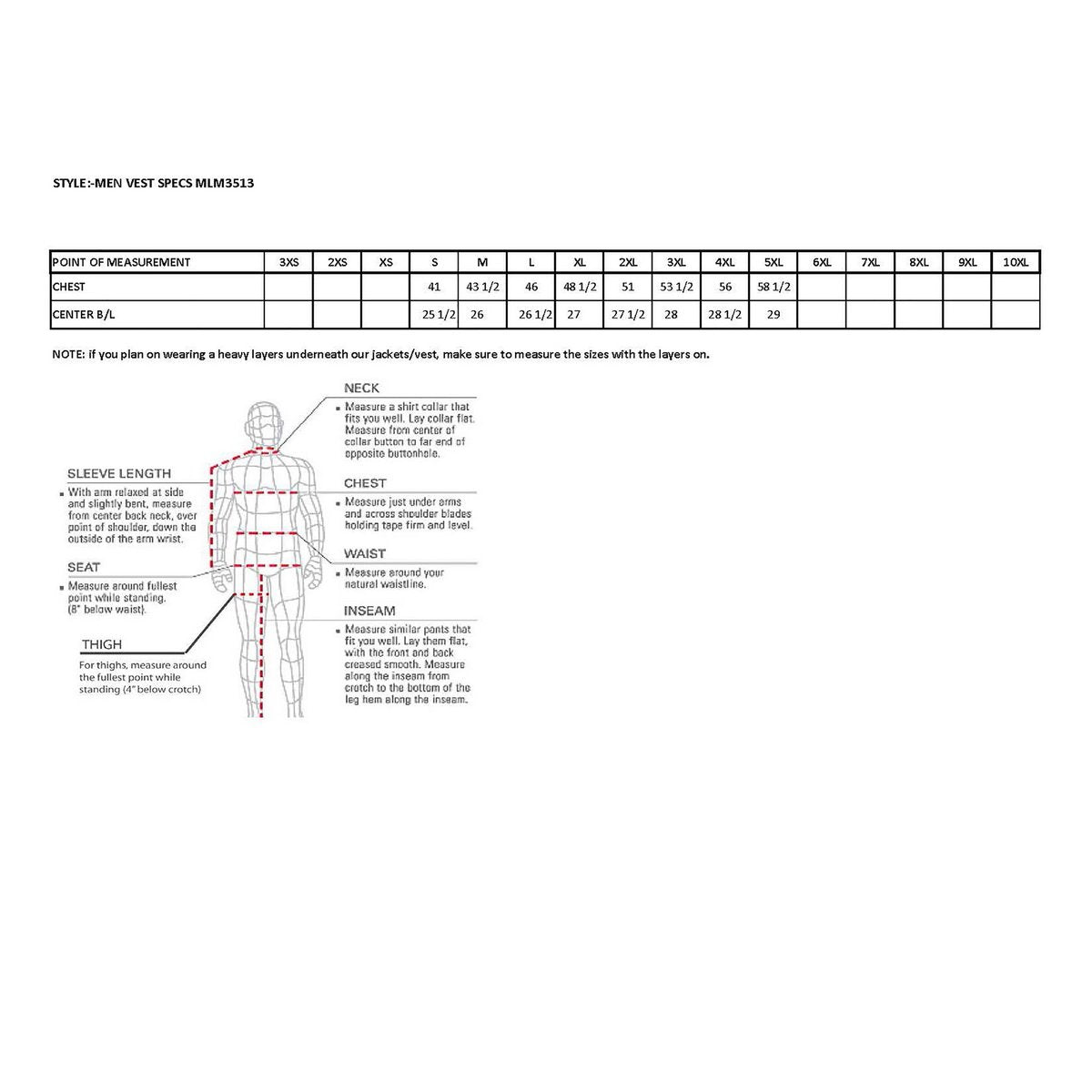 MLM3513 Men's Premium Leather Club-Style Motorcycle Vest w/ Snaps and Zipper Closure