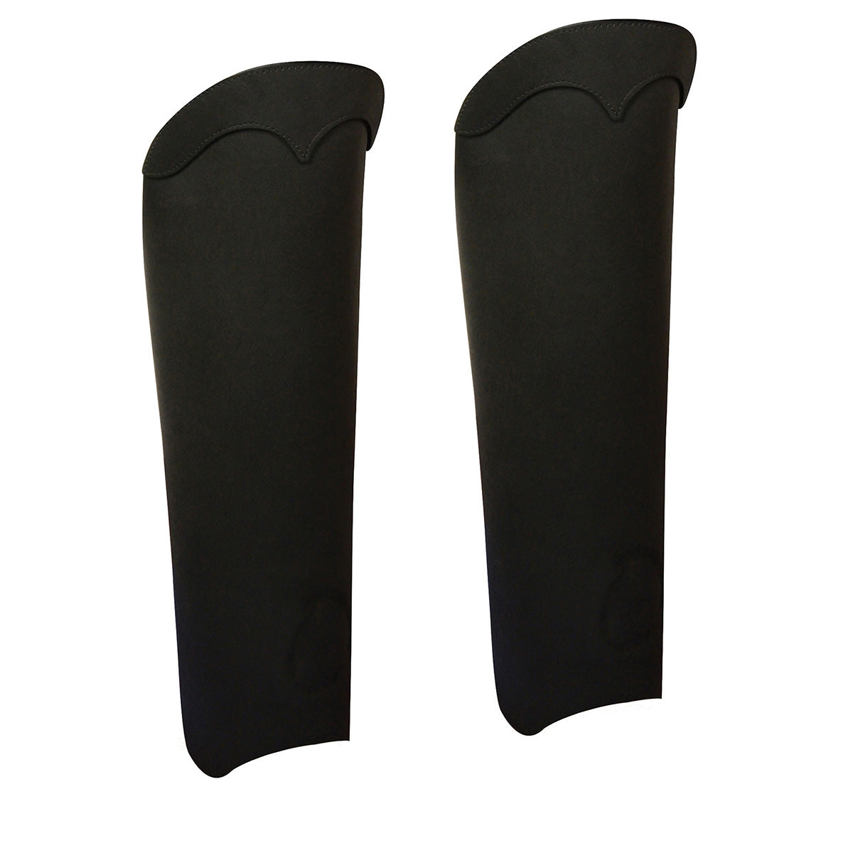 MLM5555 Unisex Black Leather Half Motorccyle Riding Chaps with Back Zipper