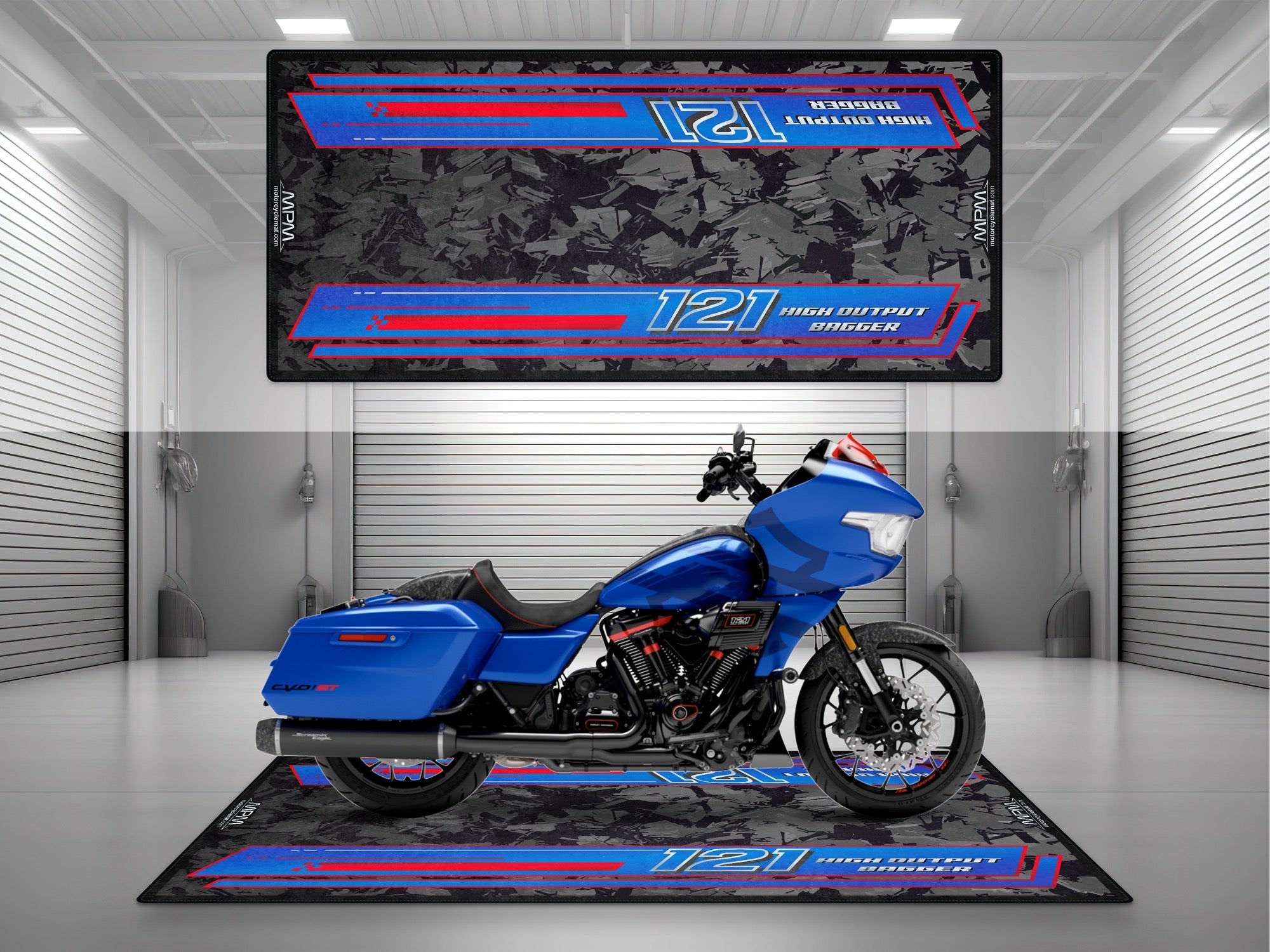 MPM Motorcycle Mat for Touring Motorcycle "High Output Bagger" - MM4287