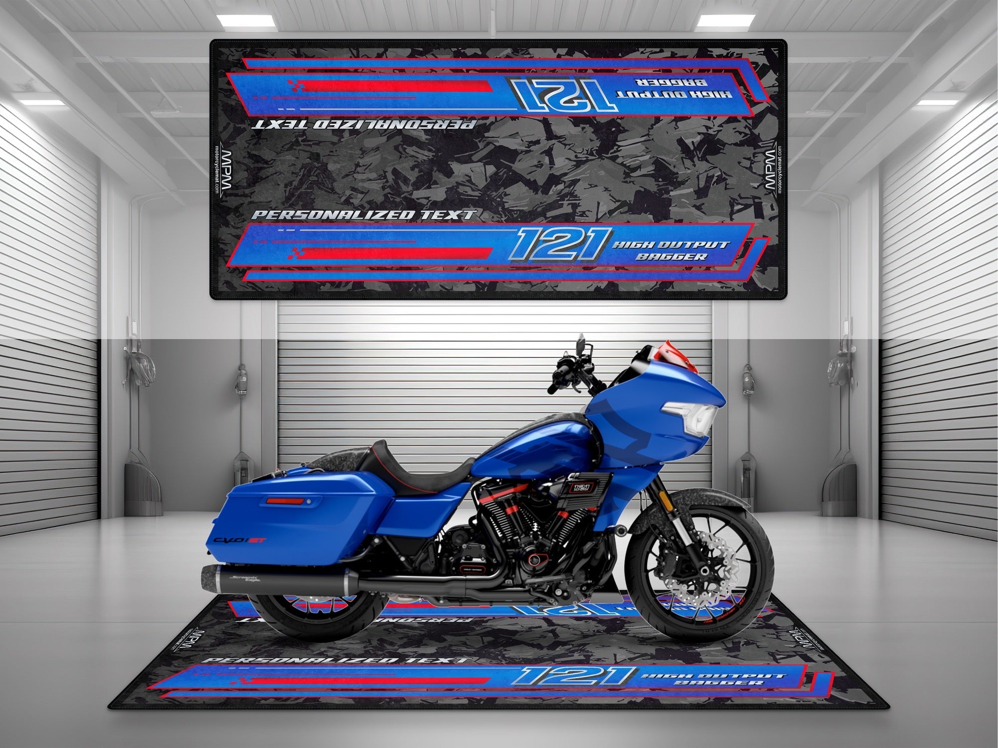 MPM Motorcycle Mat for Touring Motorcycle "High Output Bagger" - MM4287