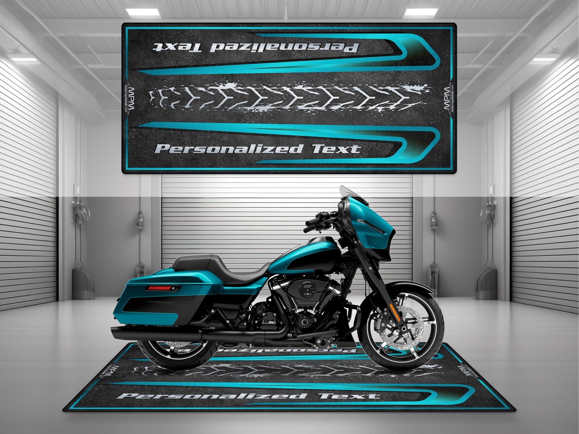 MPM Motorcycle Mat for Touring Motorcycle "Take the Long Way" - MM4311