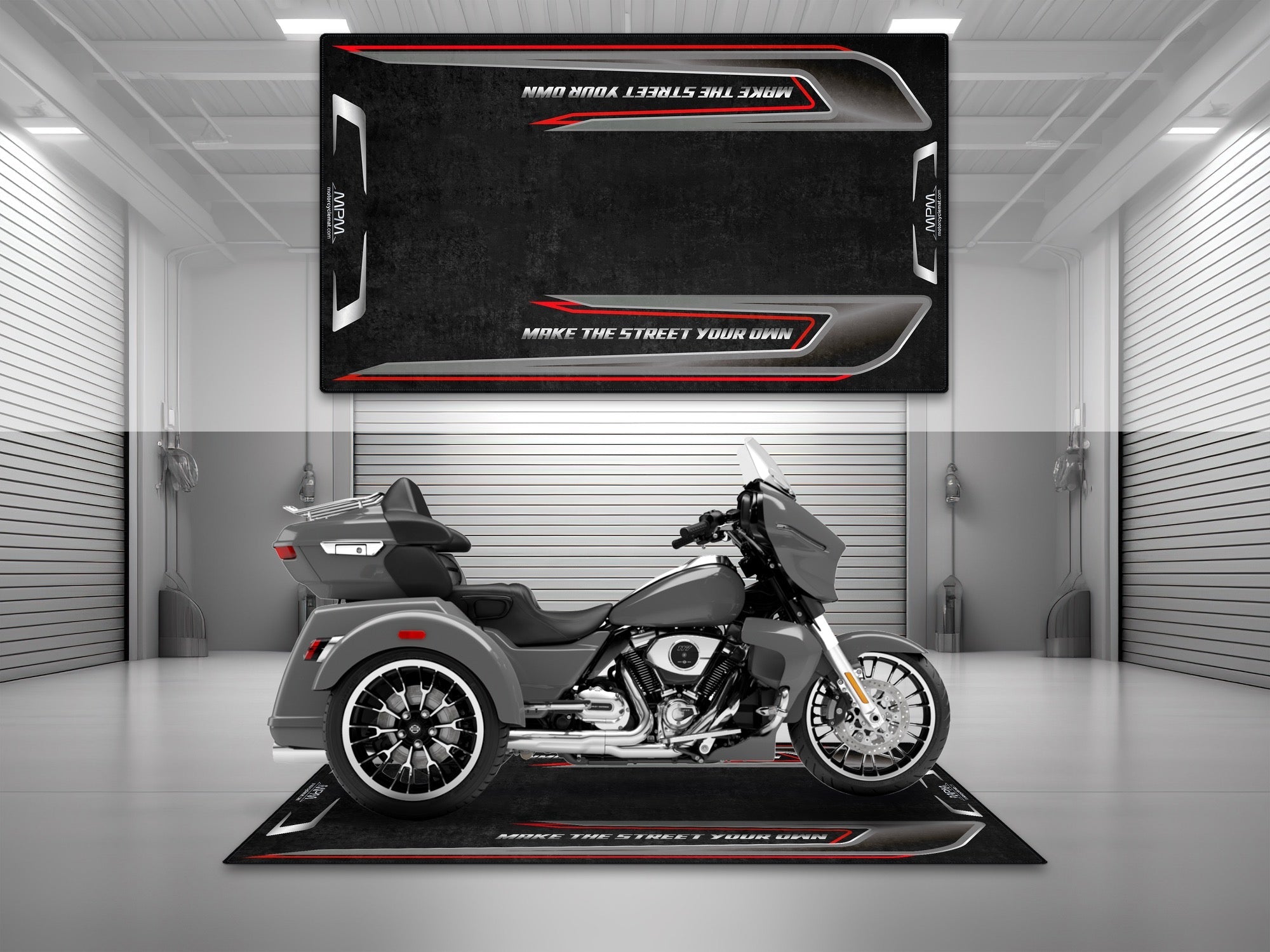MPM Motorcycle Mat for Trike Motorcycle "Make The Street Your Own" - MM4320