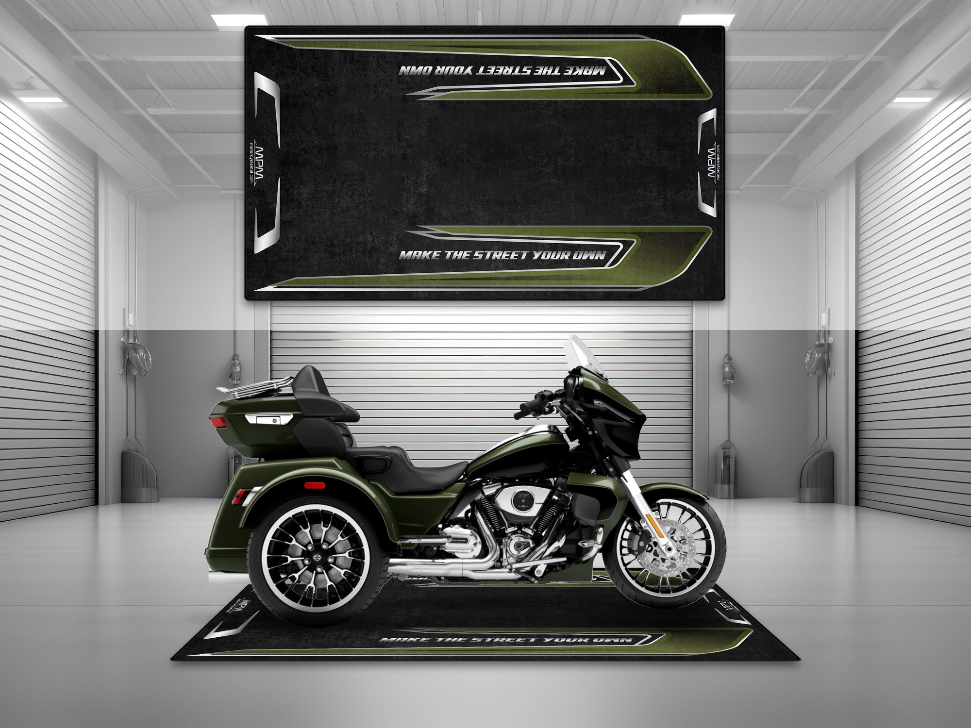 MPM Motorcycle Mat for Trike Motorcycle "Make The Street Your Own" - MM4320