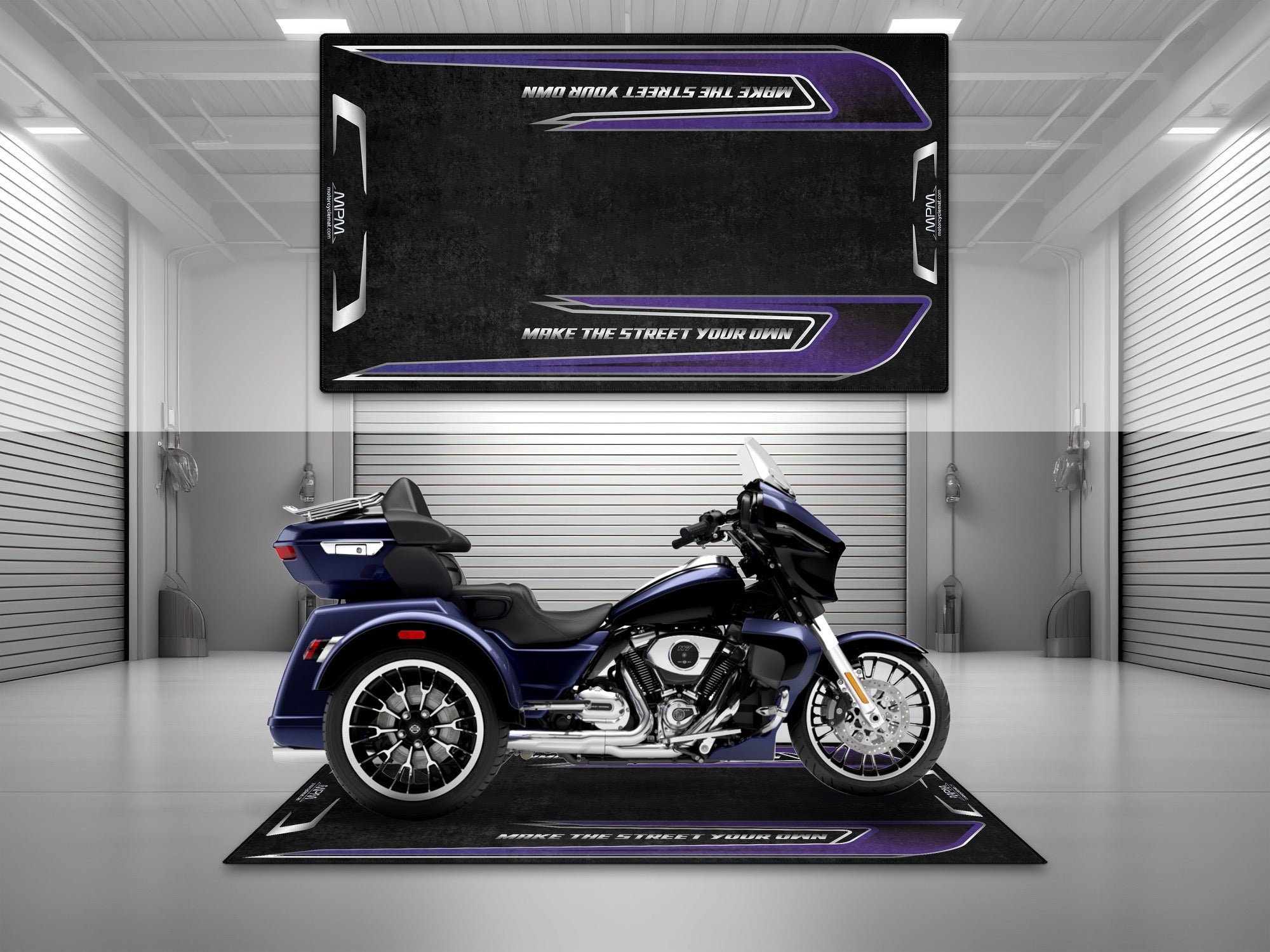 MPM Motorcycle Mat for Trike Motorcycle "Make The Street Your Own" - MM4320
