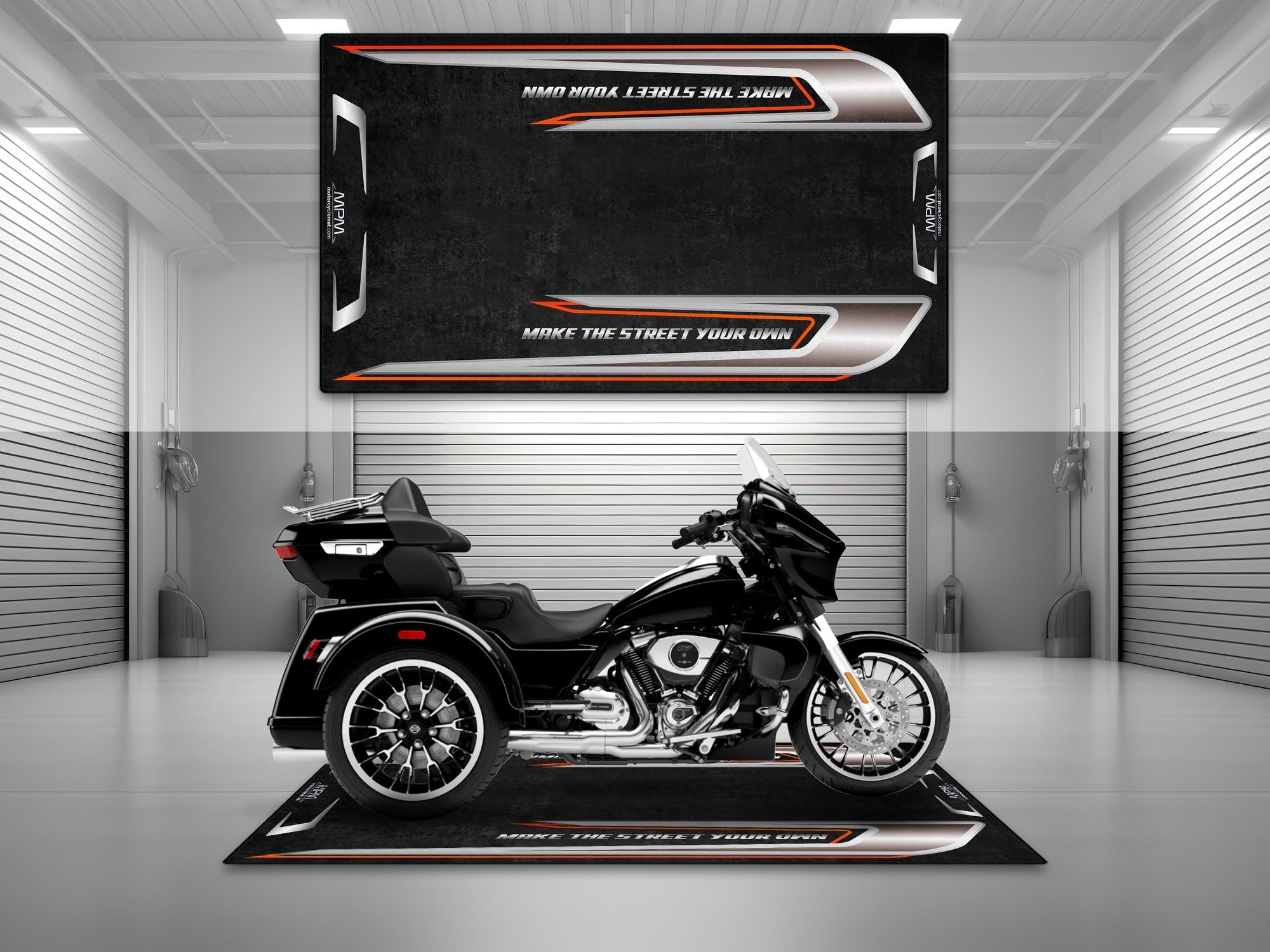 MPM Motorcycle Mat for Trike Motorcycle "Make The Street Your Own" - MM4320