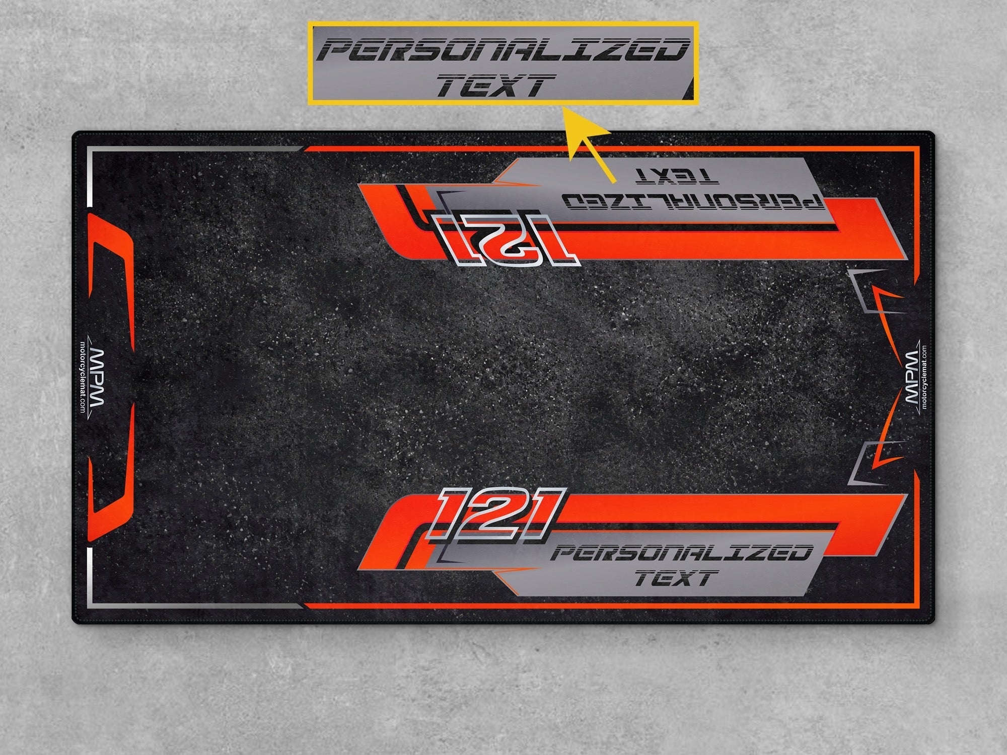 MPM Motorcycle Mat for Trike Motorcycle "Your Street Your Terms" - MM4321