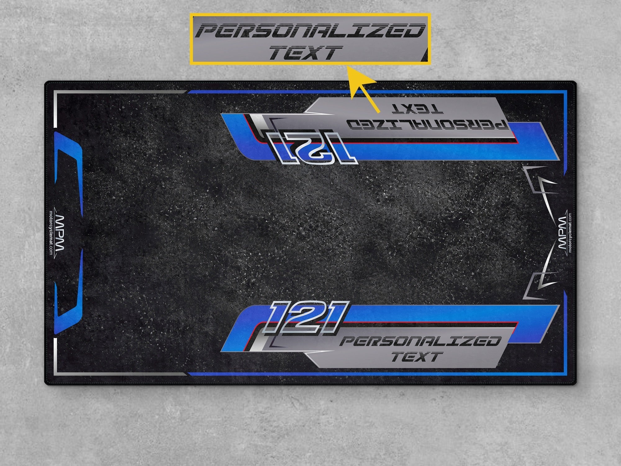 MPM Motorcycle Mat for Trike Motorcycle "Your Street Your Terms" - MM4321