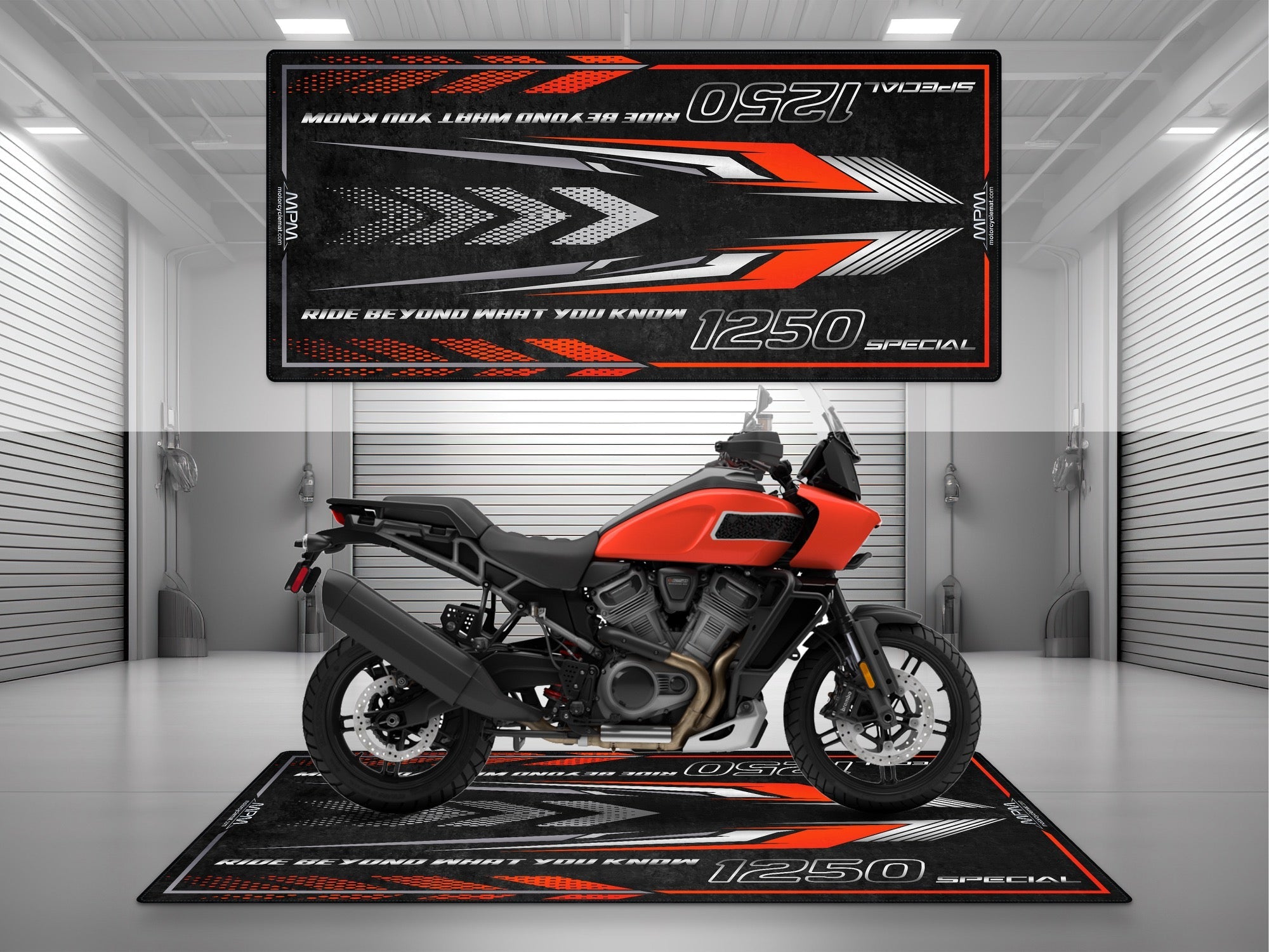 MPM Motorcycle Mat for Adventure Motorcycle "Ride Beyond What You Know" - MM4324