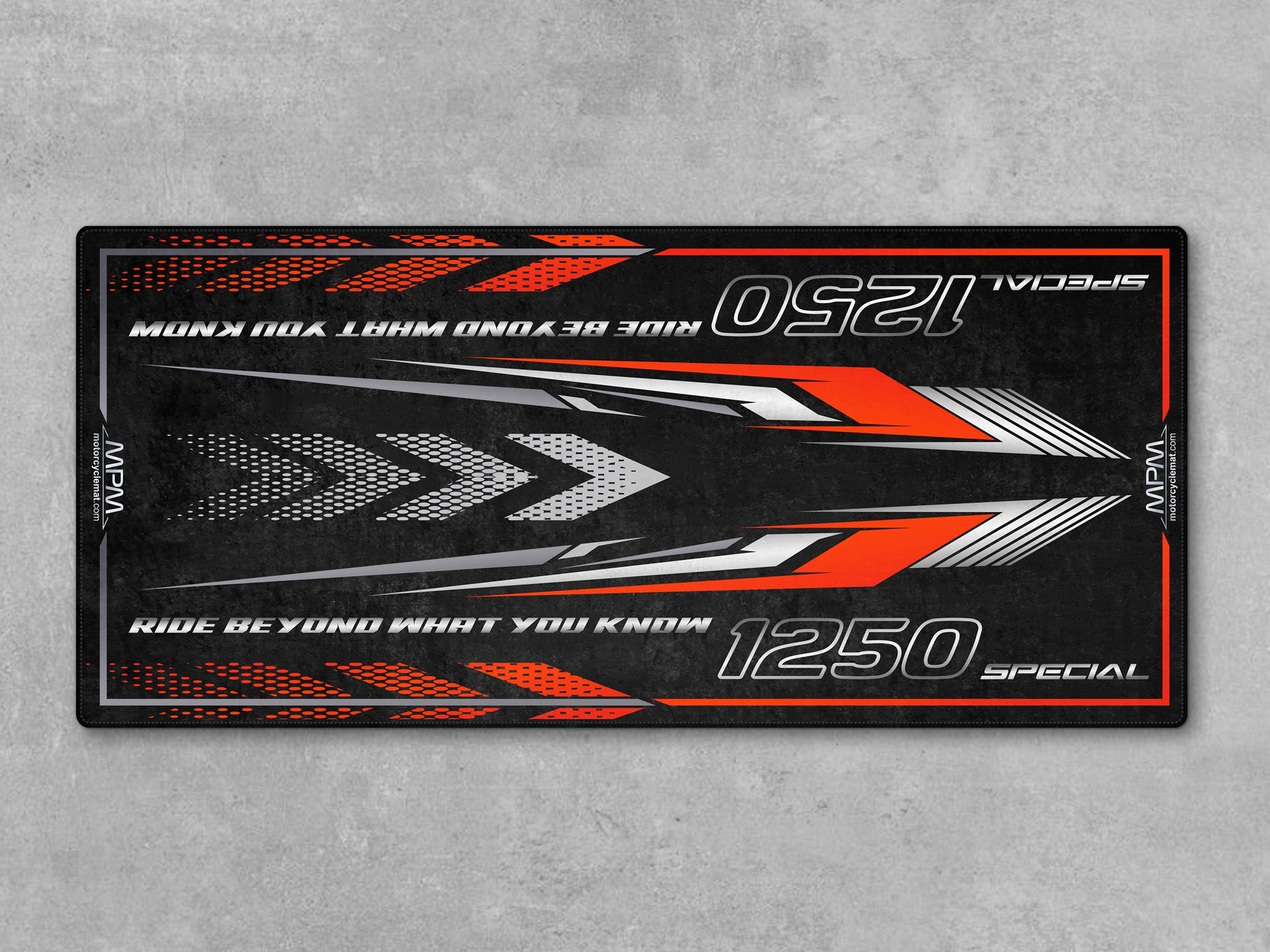 MPM Motorcycle Mat for Adventure Motorcycle "Ride Beyond What You Know" - MM4324