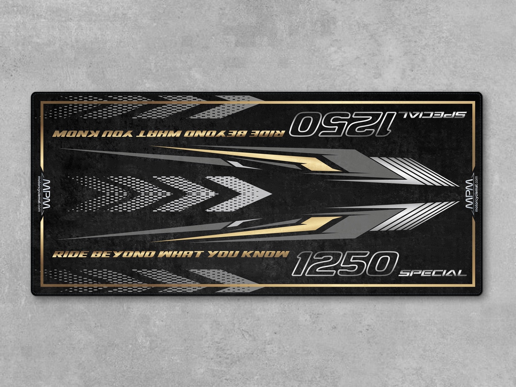 MPM Motorcycle Mat for Adventure Motorcycle "Ride Beyond What You Know" - MM4324