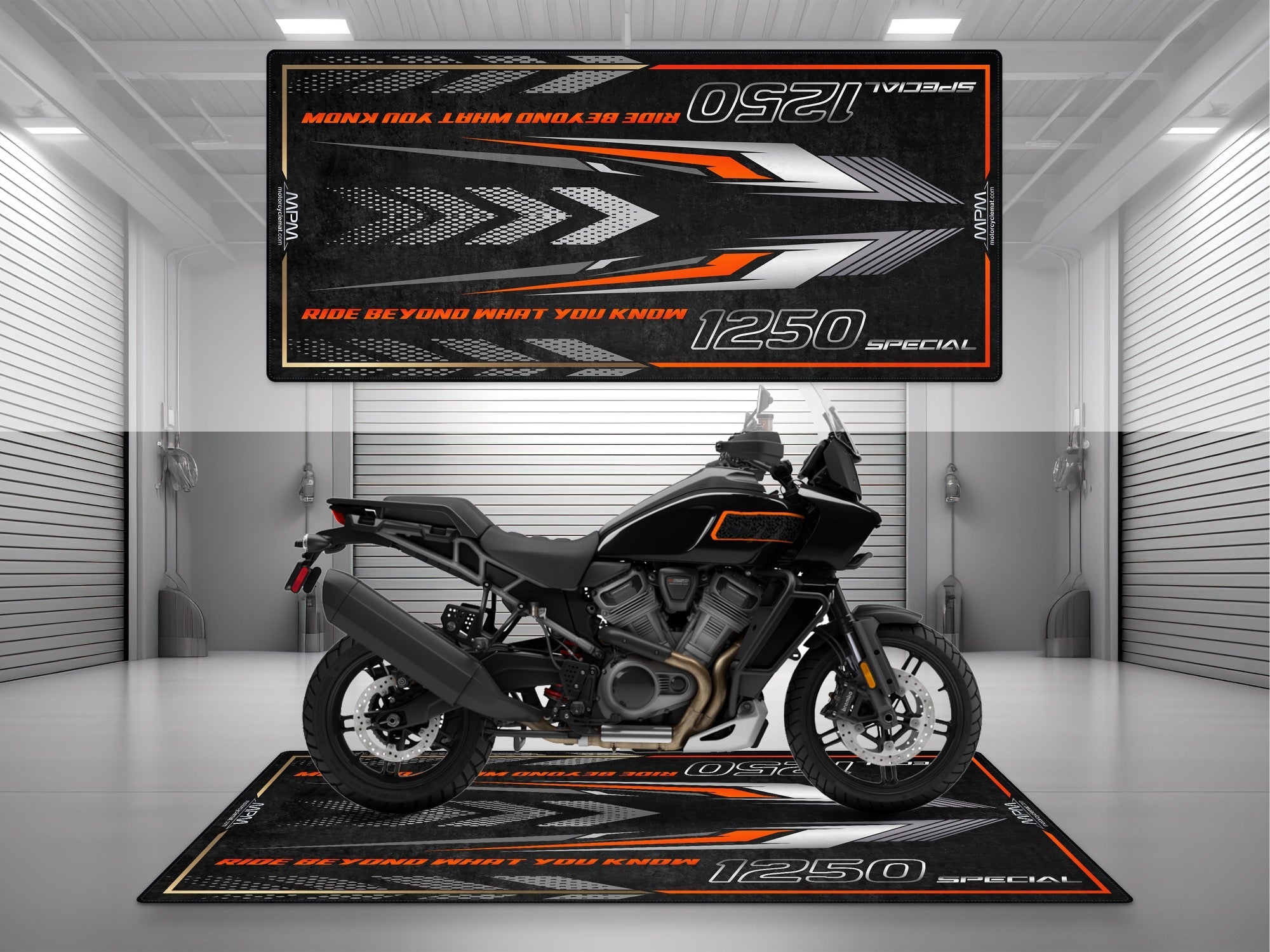MPM Motorcycle Mat for Adventure Motorcycle "Ride Beyond What You Know" - MM4324