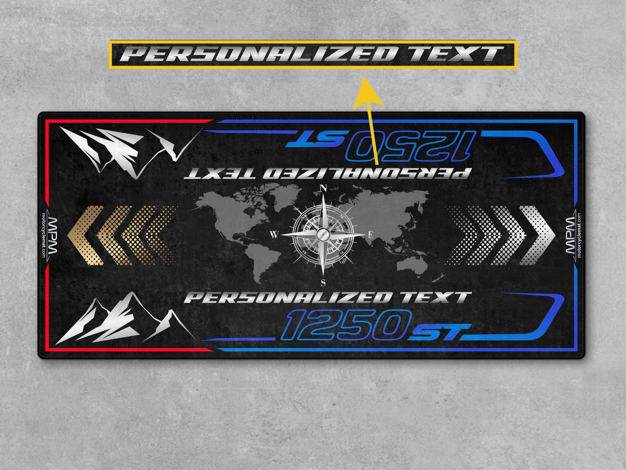 MPM Motorcycle Mat for Adventure Motorcycle "Ride Until The City Feels Small" - MM4325