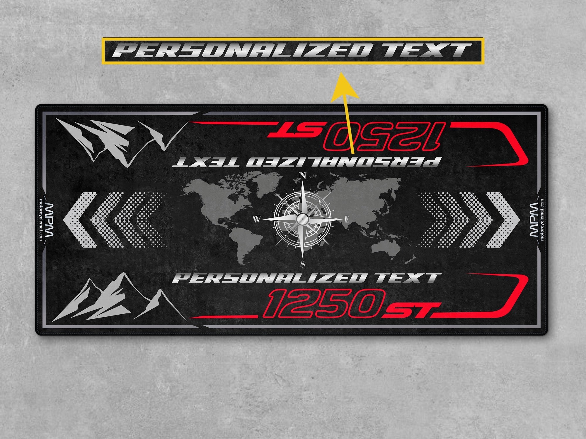 MPM Motorcycle Mat for Adventure Motorcycle "Ride Until The City Feels Small" - MM4325