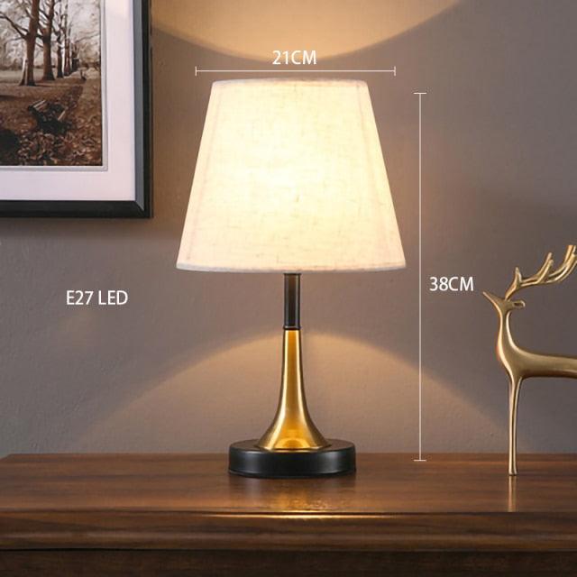 Modern Nordic LED Table Lamp Creative Simplicity Cloth Desk Light Indoor  Decorative Table Lamp Cute Study Lamps for Bedroom Décor