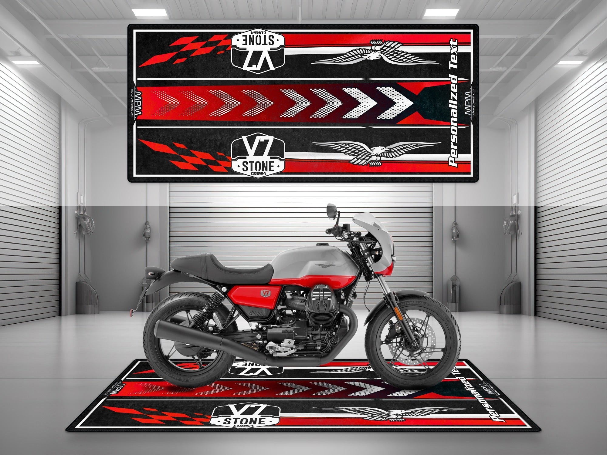 MPM Motorcycle Mat for Moto Guzzi V7 Stone - U1601