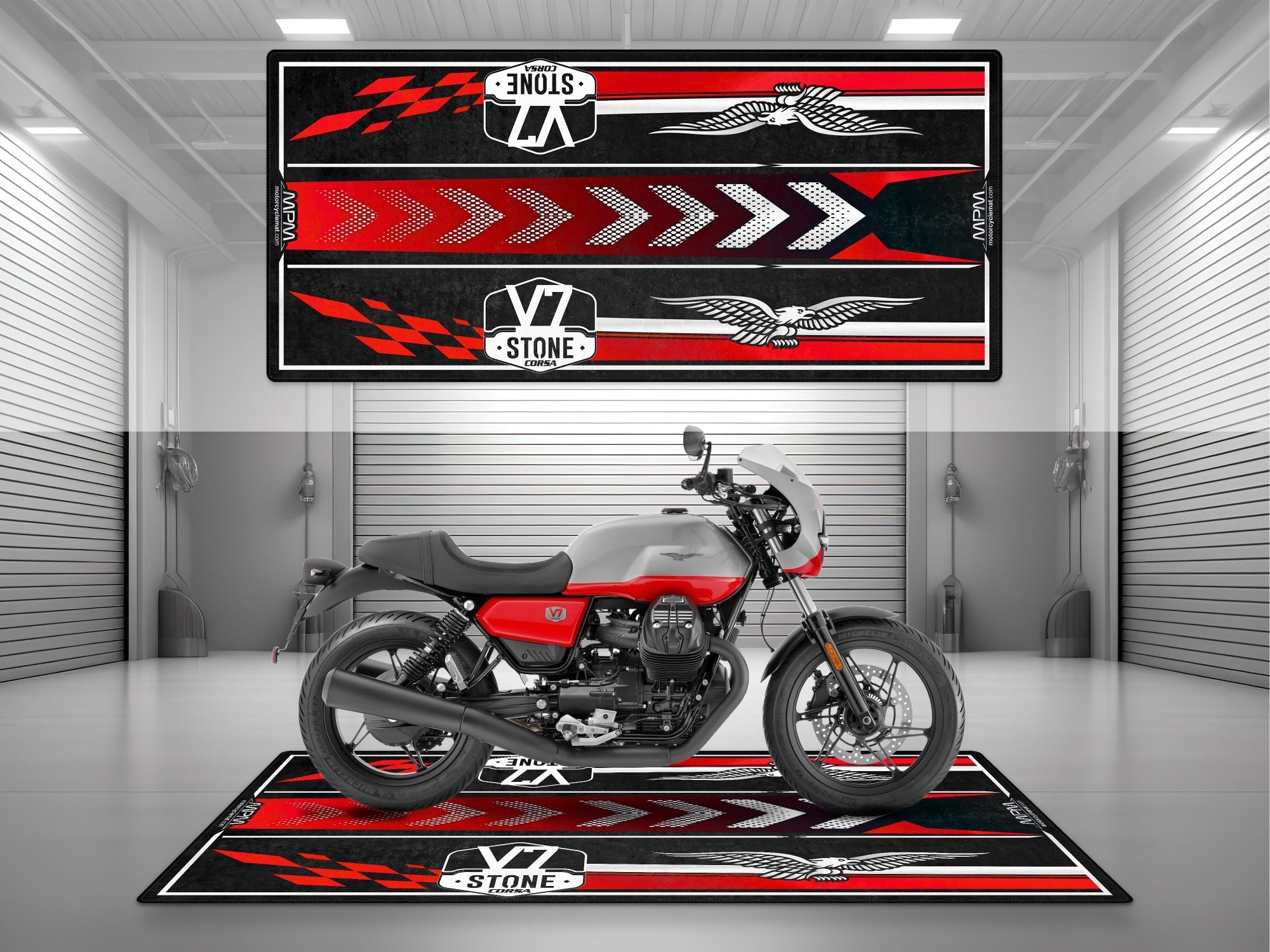 MPM Motorcycle Mat for Moto Guzzi V7 Stone - U1601