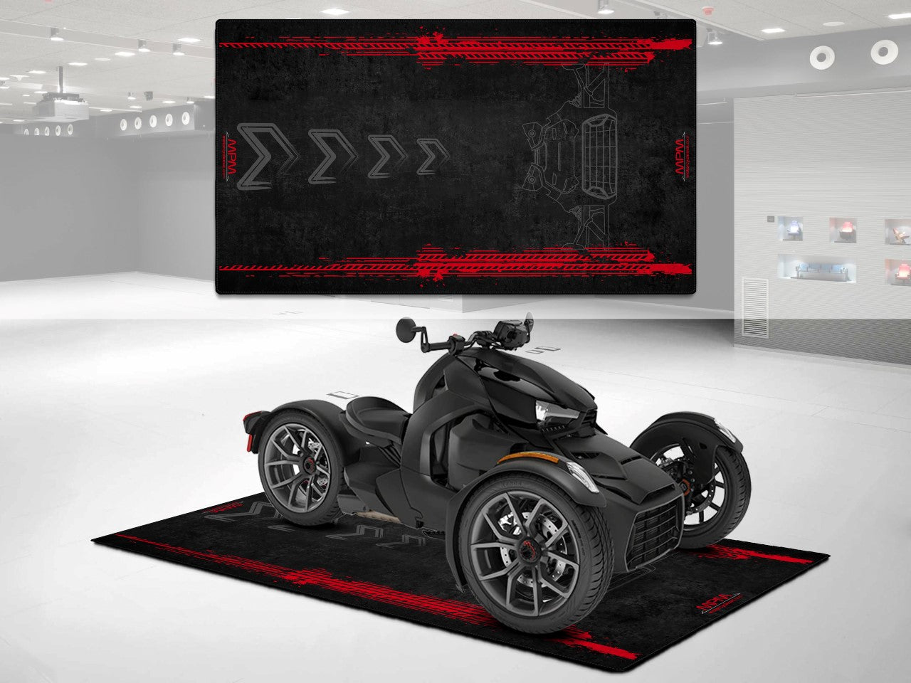 MPM Motorcycle Mat for Can-Am Ryker - U402