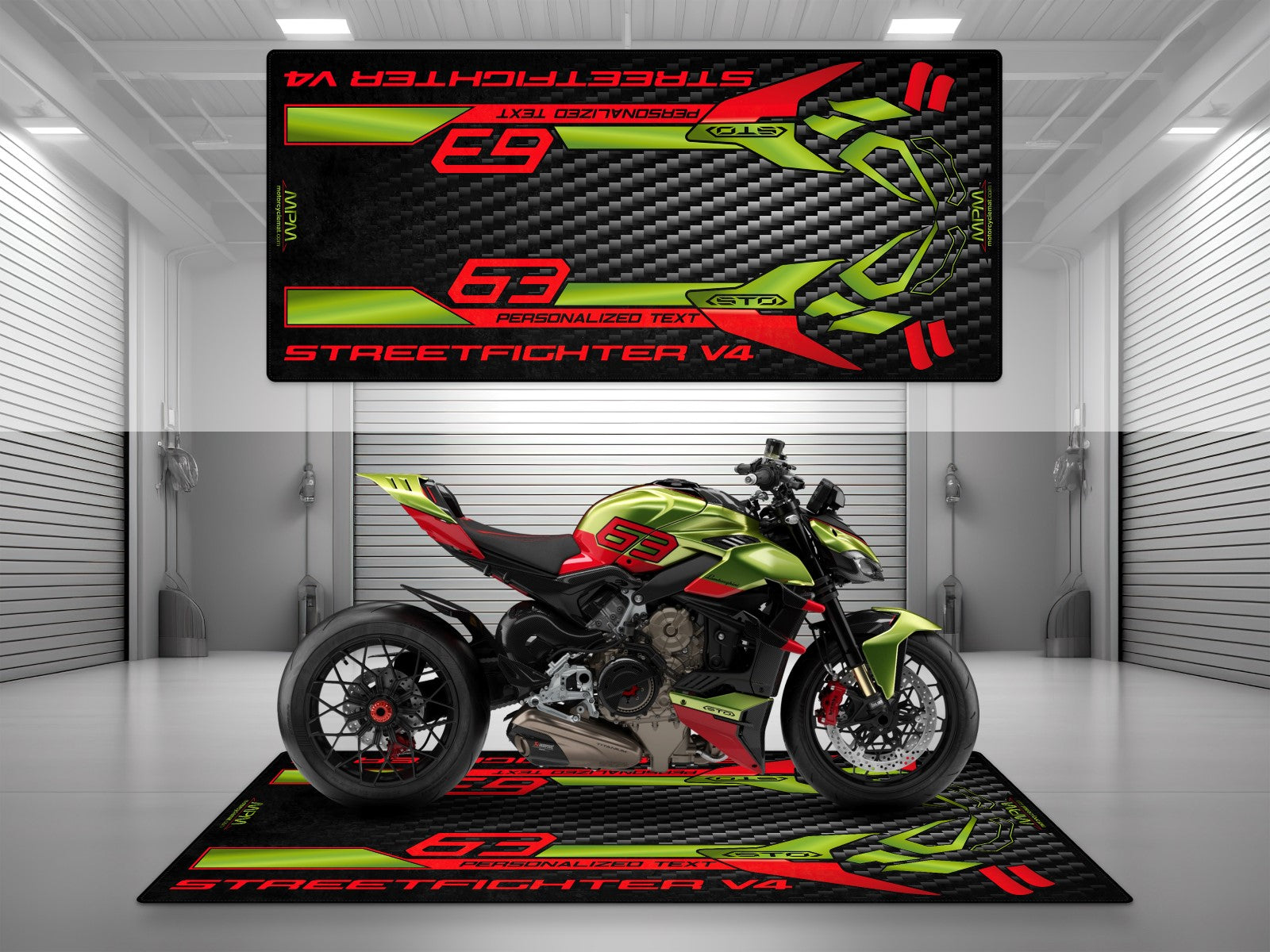MPM Motorcycle Mat for Ducati Streetfighter V4 Lamborghini Edition - MM4115