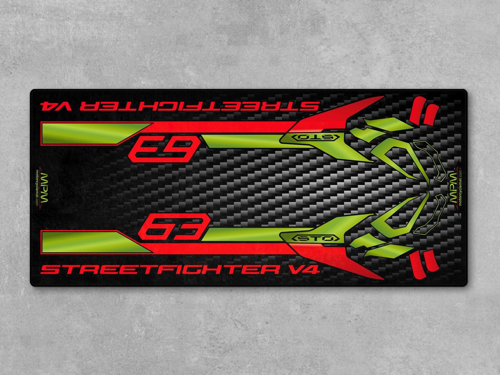 MPM Motorcycle Mat for Ducati Streetfighter V4 Lamborghini Edition - MM4115