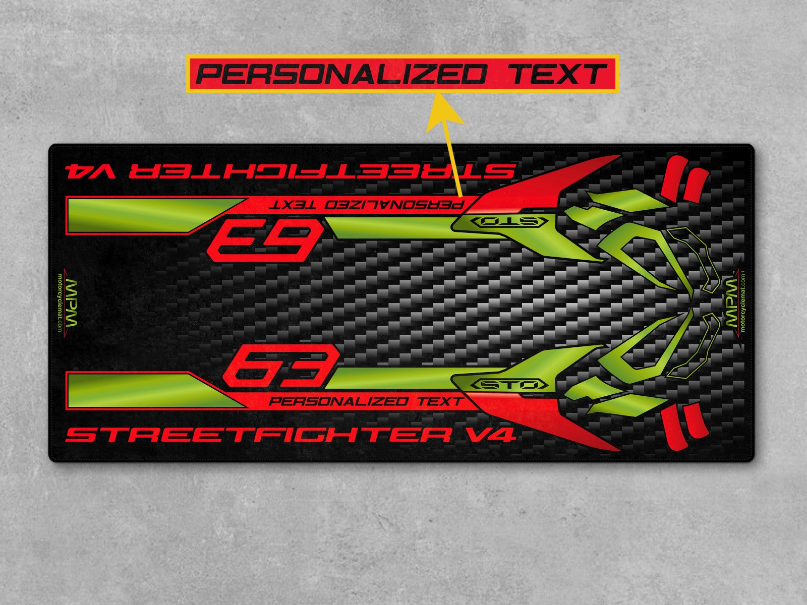 MPM Motorcycle Mat for Ducati Streetfighter V4 Lamborghini Edition - MM4115