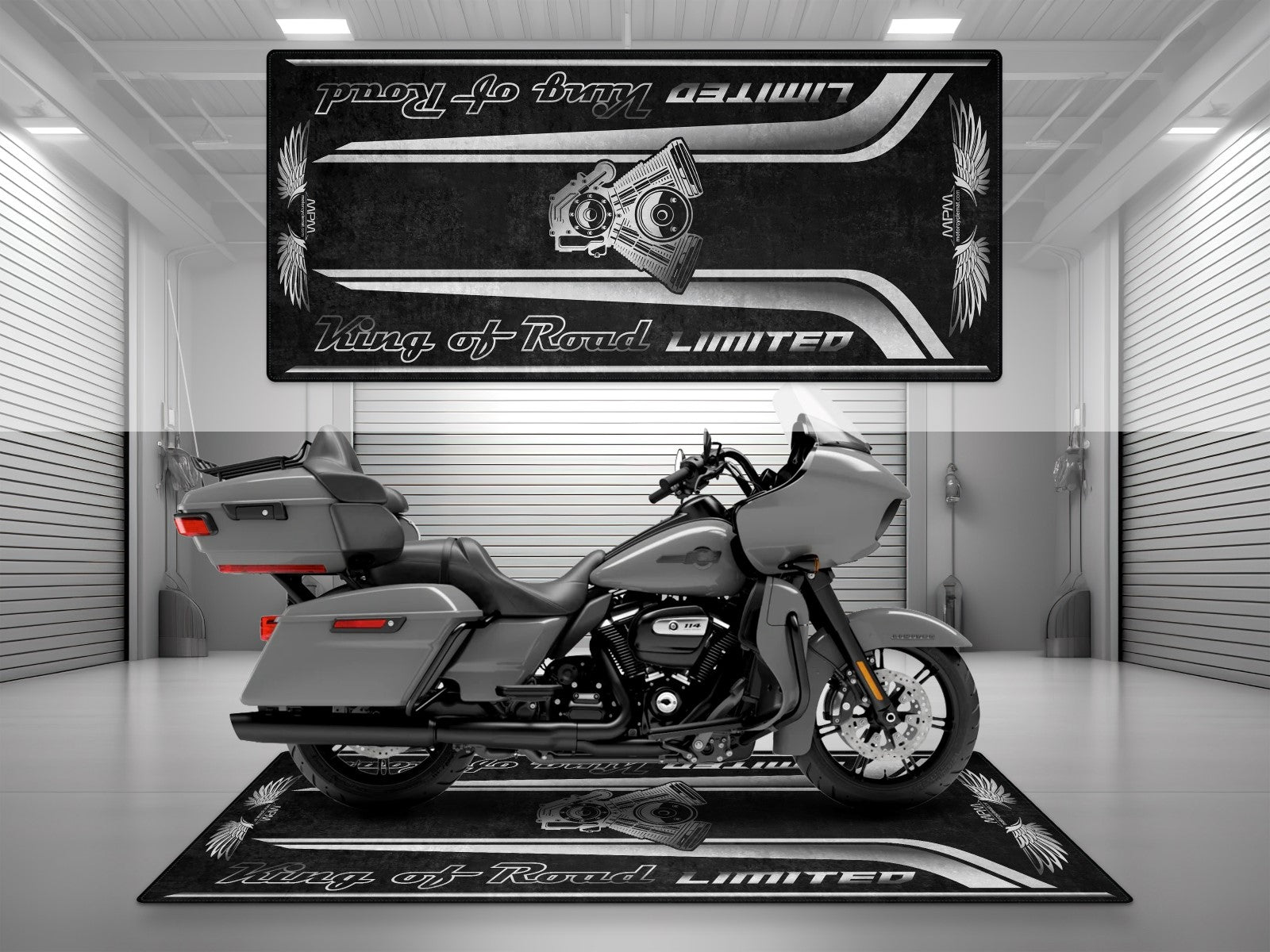 MPM Motorcycle Mat for Cruiser Motorcycle "King of Road Limited" - MM4121
