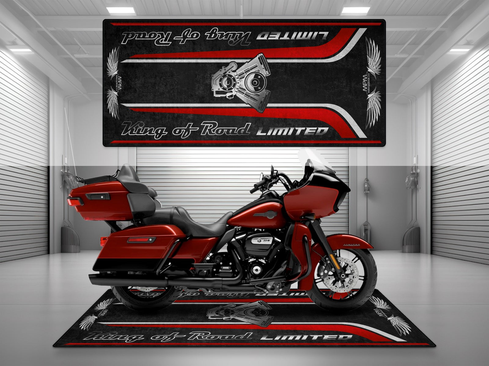 MPM Motorcycle Mat for Cruiser Motorcycle "King of Road Limited" - MM4121