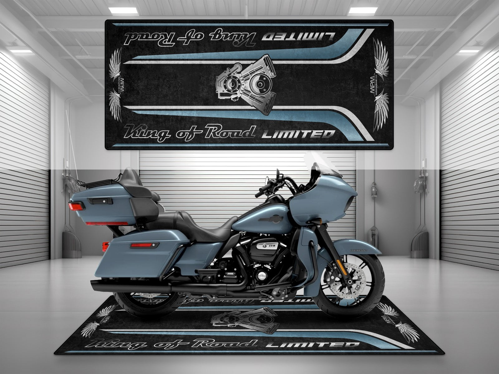 MPM Motorcycle Mat for Cruiser Motorcycle "King of Road Limited" - MM4121